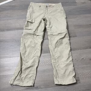 Columbia Women's Ripstop Silver Ridge PFG Utility Omni Shade Pants 8 Beige 30X29